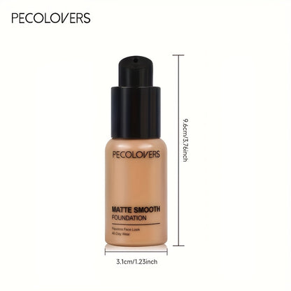 1pc PECLOVER Matte Smooth Foundation - Liquid BB Cream for All Skin Tones, Waterproof, Long-Lasting Oil Control, Hydrating Concealer, Multi-Use for Uneven Skin Tone Correction, Natural