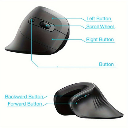 Battery-powered ergonomic wireless mouse designed for gaming and compatible with Windows XP for use with PC or laptop in a home office.