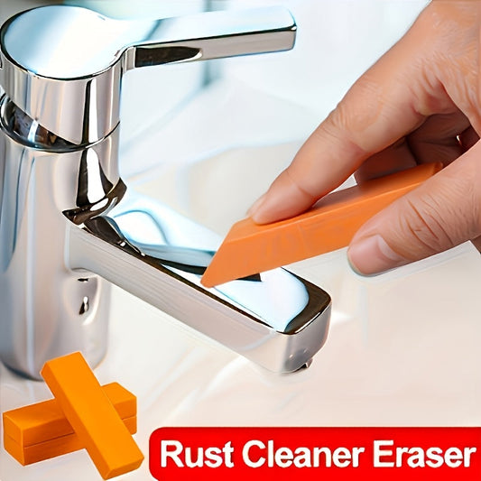 1 piece of stainless steel stain remover eraser, designed for cleaning stainless steel faucets, kitchen utensils, pots, bathroom mirrors, and water stain toilets. This multi-purpose cleaning tool includes a kitchen cleaning brush and a pot cleaning brush