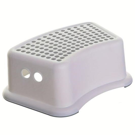 Safe and sturdy step stool for kids, designed for use in the bathroom - Features an anti-slip surface for added safety - Ideal for toddlers and young children.