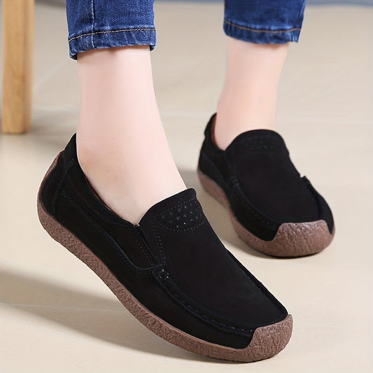 Ayollar uchun engil yopiq barmoqli slip-on loafers