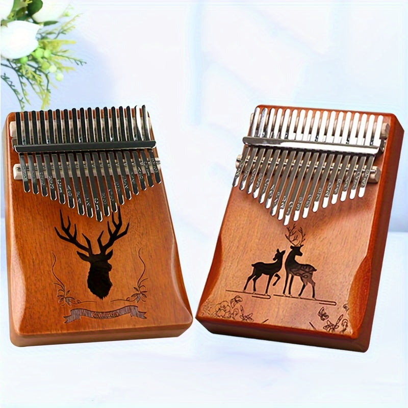 Portable 17-tone Kalimba Thumb Piano with Good Tone, Ideal for Beginners, Easy to Learn, Perfect Music Gift