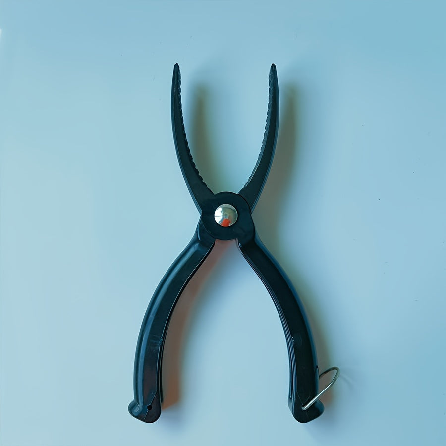 Robust fish control pliers with a secure grip - essential fishing tool for anglers and enthusiasts, also useful in the kitchen.