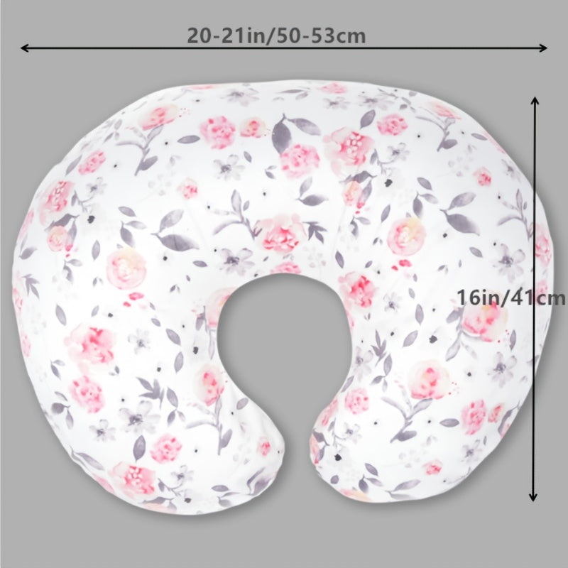 Minky Baby Nursing Pillow Cover with Soft Petal Pattern - Perfect Gift for Christmas, Halloween, Thanksgiving Day