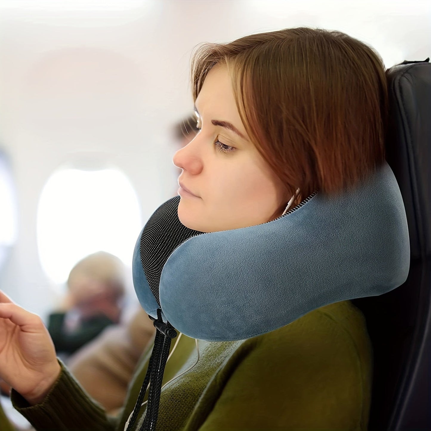 Soft U Shaped Memory Foam Neck Pillow for Travel, Airplane, and Bedding - Cervical Support Pillow