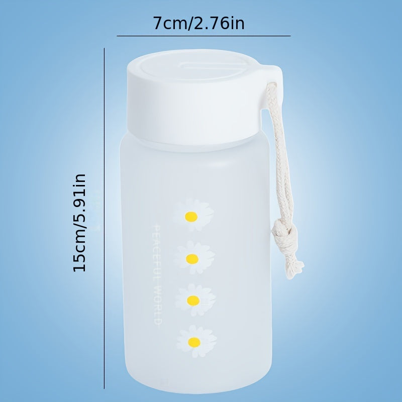 Chrysanthemum naqshli suyuqlik o'tkazmaydigan shisha - oziq-ovqat bilan aloqa uchun xavfsiz, BPA-free plastik, maktab, ochiq havoda faoliyatlar va har kuni foydalanish uchun mukammal.