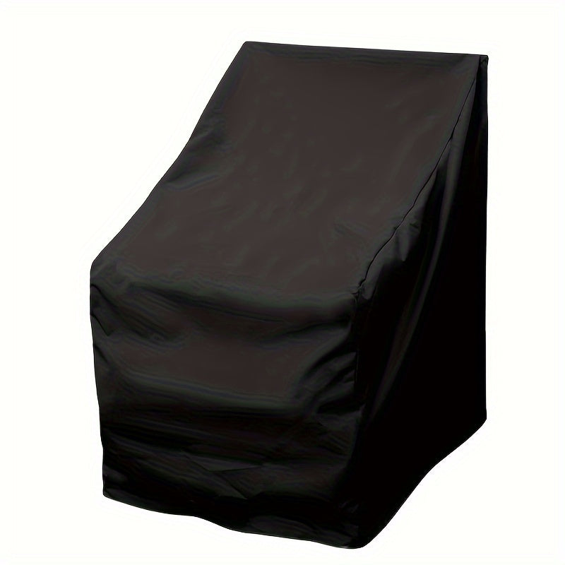 1 Heavy-Duty Waterproof Patio Stackable Chair Cover - Black