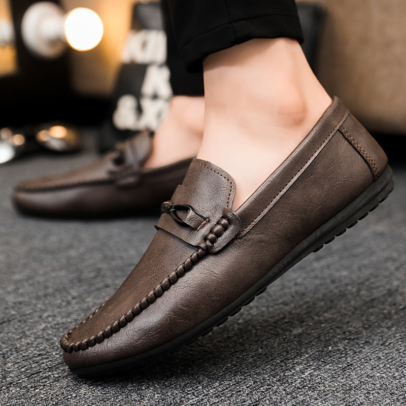 Breathable, casual slip-on loafers with non-slip rubber sole, perfect for all seasons.