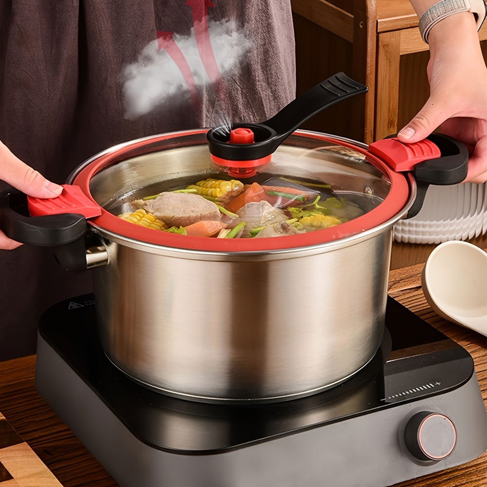 Red Circle Stand-handle Micro Pressure Cooker by CW