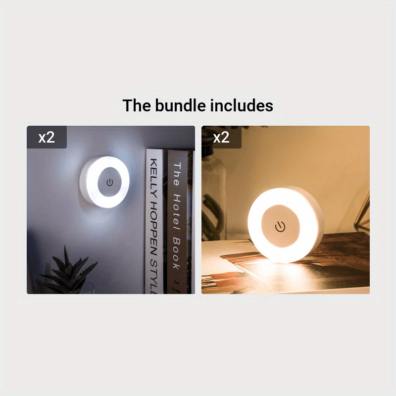 Touch Light Led Tap Light, Portable Wireless Under Cabinet Light with 3 Adjustable Colors - Perfect Dimmable Lighting for Bedroom, Kitchen, Counter, Stairway, Hallway - Ideal Christmas or Halloween Gift