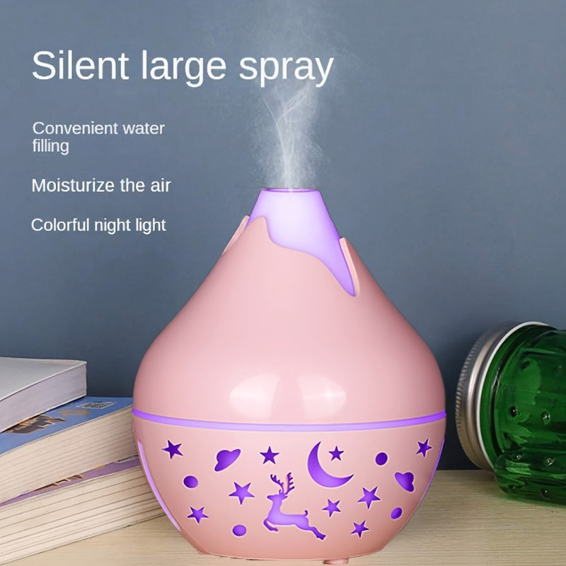 YAIAWISU USB-Powered Portable Humidifier & Aromatherapy Diffuser - Ideal for Bedrooms & Offices, Cool Mist, Stylish Plastic Design.