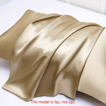 Upgrade your bedroom or living room sofa with a luxurious Soft Satin Pillowcase - Pillow insert not included. Enhance both comfort and style with this chic addition.