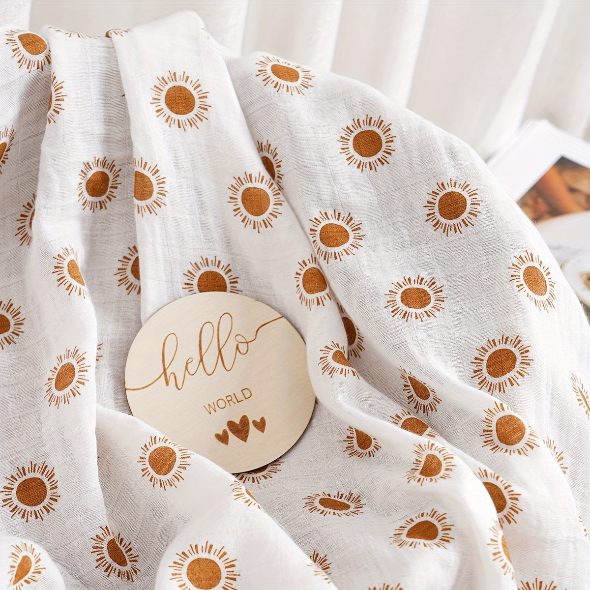 Newborn Bamboo Cotton Swaddle Blanket - Soft, Breathable, and Thin Wrap for Baby Delivery Room