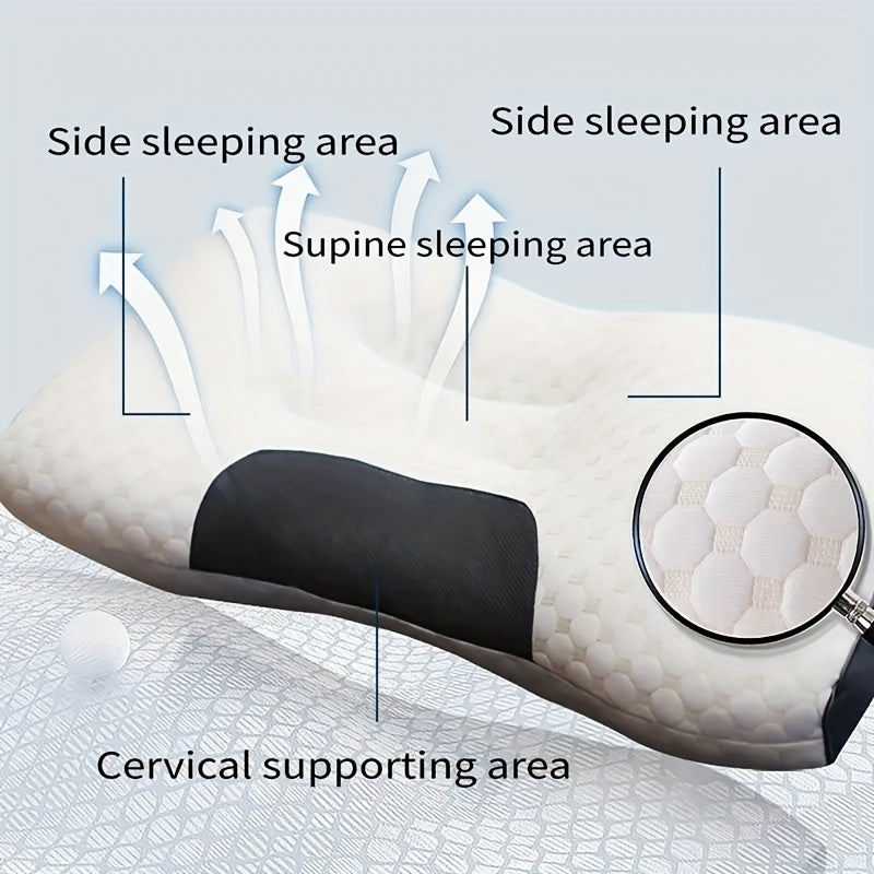 Introducing the PanLynner Ergonomic Neck Support Pillow: A Soft, Breathable, and Reversible Pillow for All-Season Comfort. Washable and Ideal for Deep Sleep.