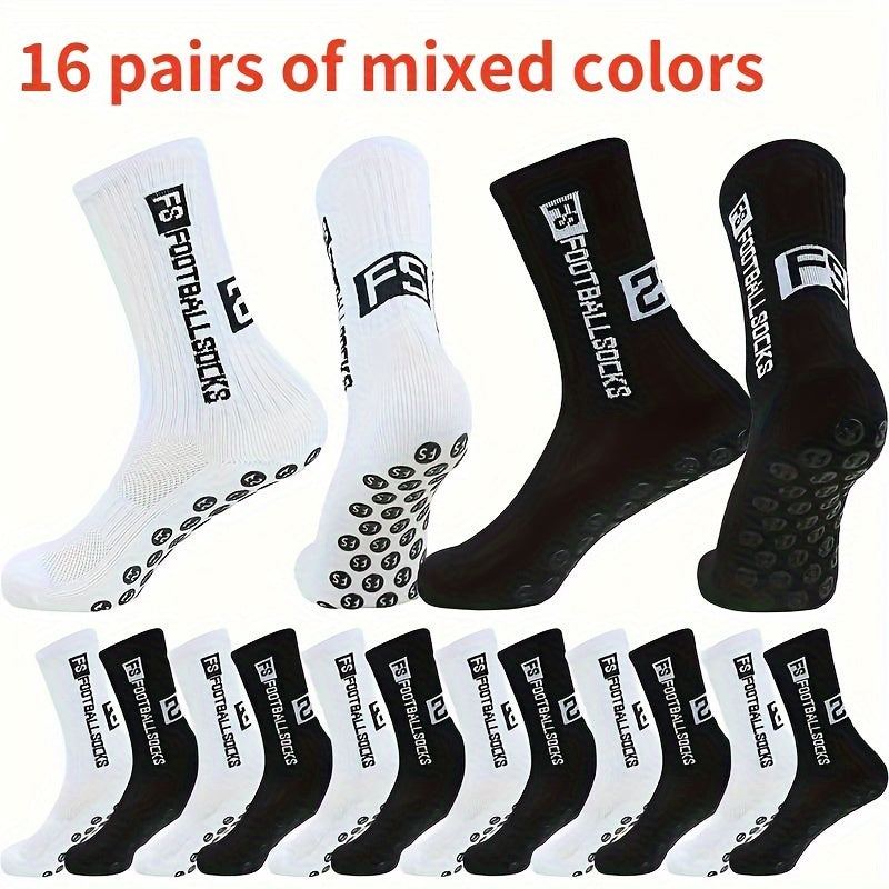 21, 18, 16, 14, and 7 pairs of Men's and Women's Silicone Anti-slip Towel Bottom Thickened Socks