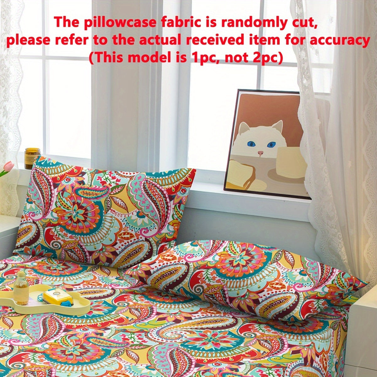 Soft pillowcase with pocket closure for bedroom, featuring a simple modern bohemian pattern printed on fleece fabric.