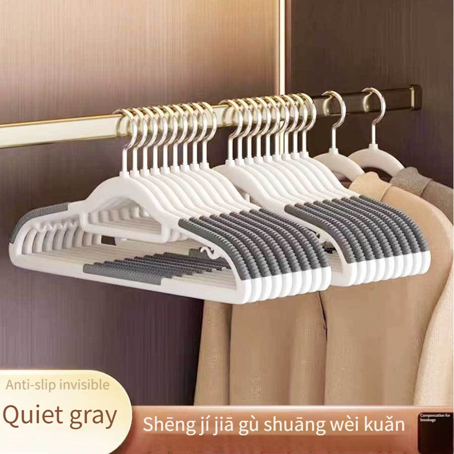 Pack of 10 Durable Non-Slip Plastic Hangers - Thickened Design for Efficient Clothes Storage, Ideal for Home & Retail Use, Clothing Hangers for Space-Saving Drying Rack