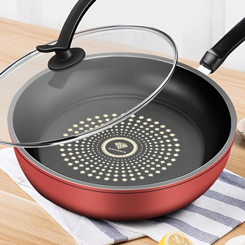 24.0 sm Qozon Temir Non-Stick Skillet: Qaynatish mashinasida yuvish mumkin, induksiya bilan mos, kam tutun bilan sog'lom ovqat tayyorlash, gaz va elektr pechlari uchun.