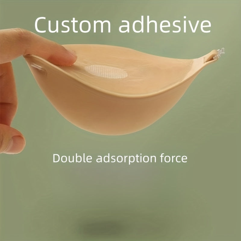 Reusable self-adhesive nipple covers for lift, strapless push-up breast pasties.