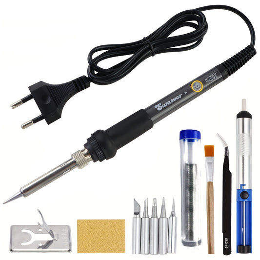 Adjustable temperature soldering iron for household electronic repair, 60W, 220V, internal heating.