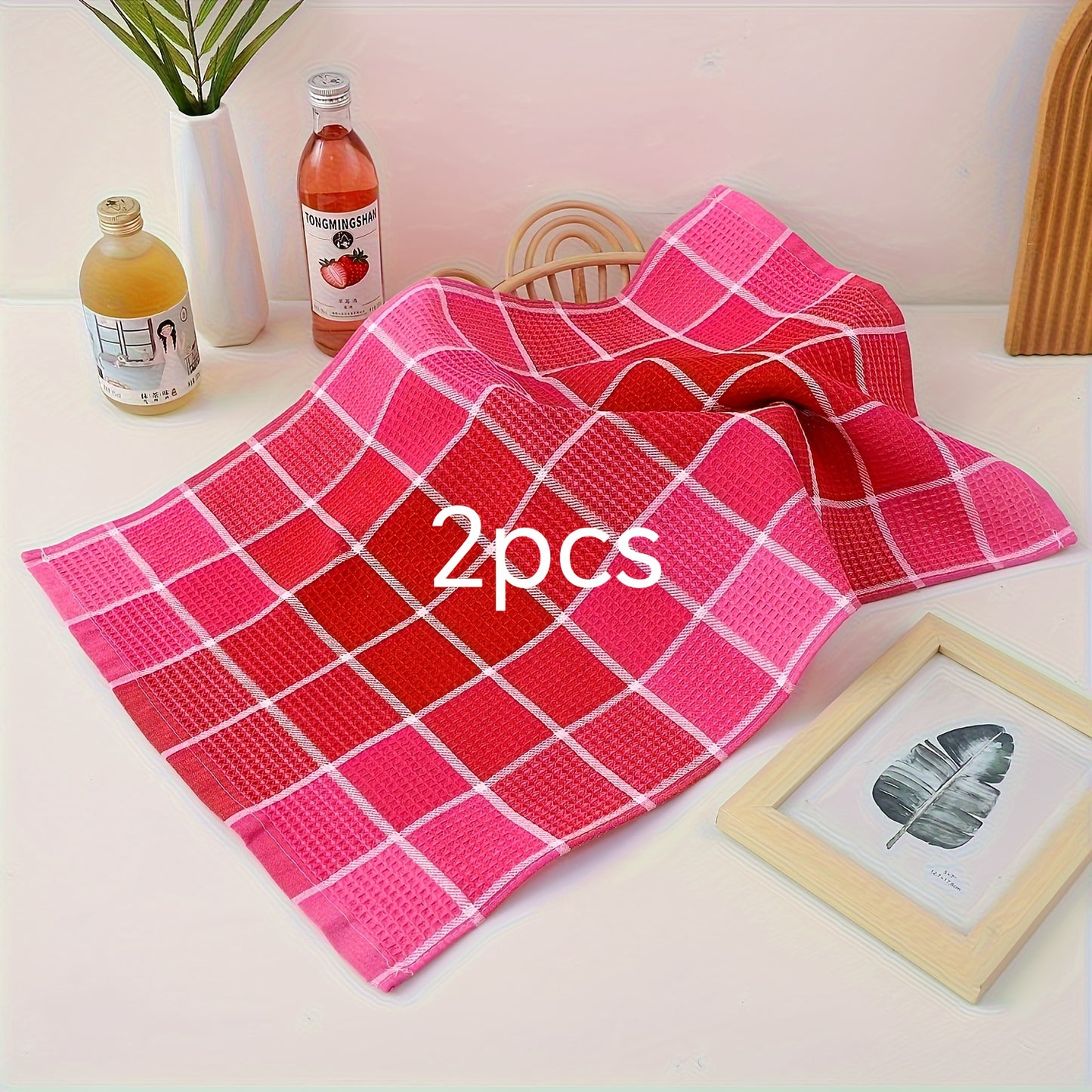 Pack of 12/6/4/2 extra-large waffle cleaning cloths, dish towels, scouring pads, tea towels, and daily towels for washing and drying dishes and household items.