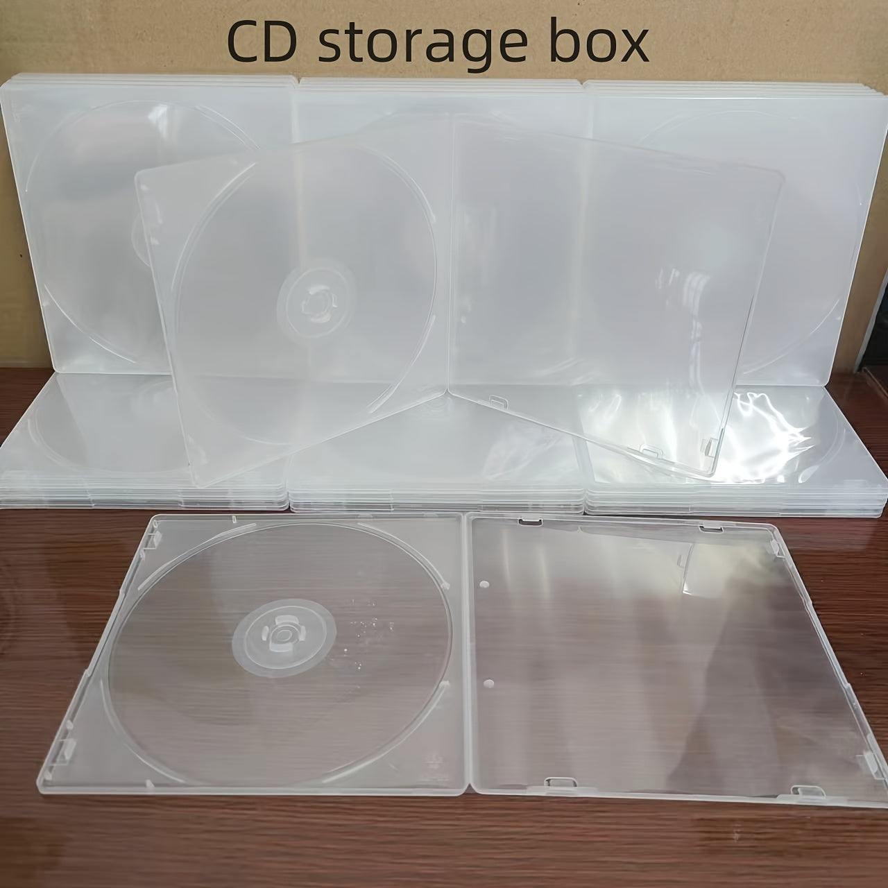 12/6 pieces of No-Brand Style Transparent Square PP CD Storage Box - A must-have for Star Chasers. This transparent standard CD box is perfect for storing albums and covers.