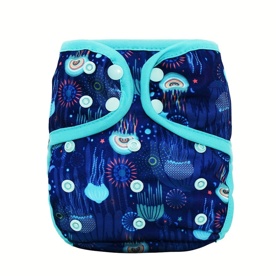 Cloth Diaper Cover Nappy Waterproof Breathable Adjustable Snap Closure Baby Diapers in One Size