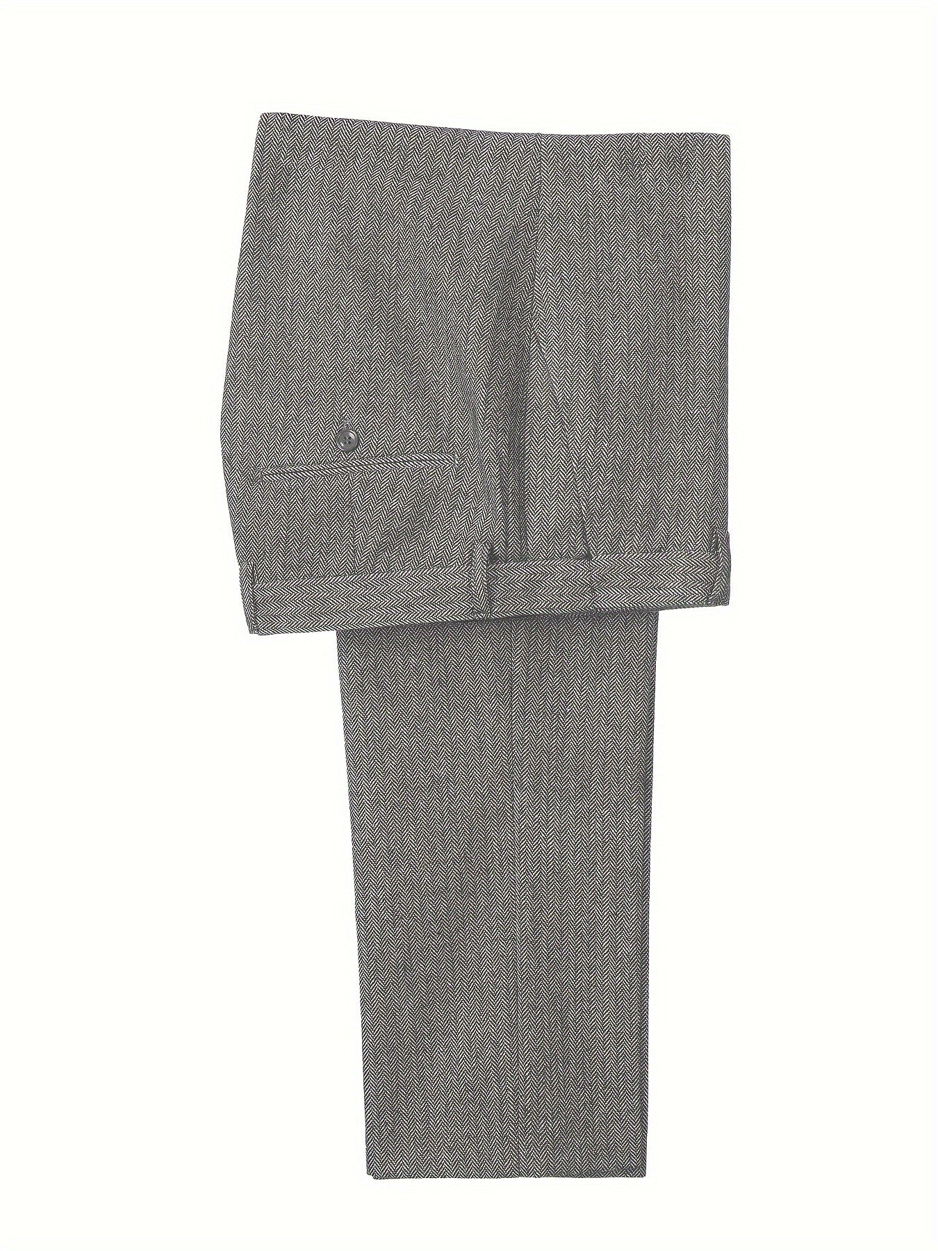 Men's tweed 3-piece suits for formal events, weddings, and business attire in various sizes.