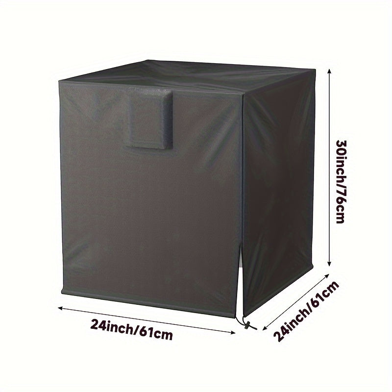 Durable Outdoor Air Conditioner Cover - Constructed with 600D Oxford Fabric, Square Vertical AC Hood, Protects against Rain, Sun, and Snow, Made from Polypropylene Material, No Electrical Power Required