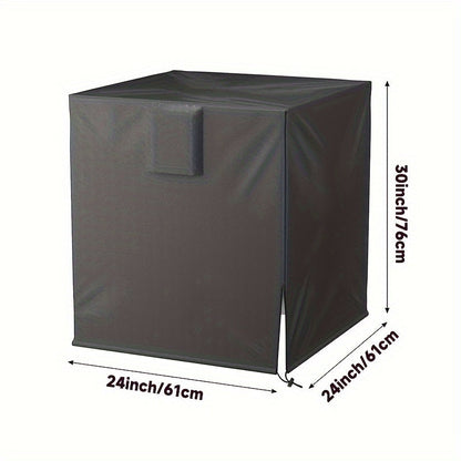 Durable Outdoor Air Conditioner Cover - Constructed with 600D Oxford Fabric, Square Vertical AC Hood, Protects against Rain, Sun, and Snow, Made from Polypropylene Material, No Electrical Power Required