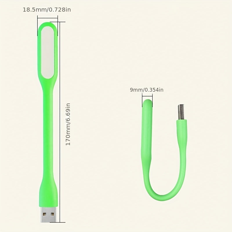 Mini USB fan with flexible bendable design for cooling, includes USB LED light for power bank, notebook, and computer. A summer gadget.