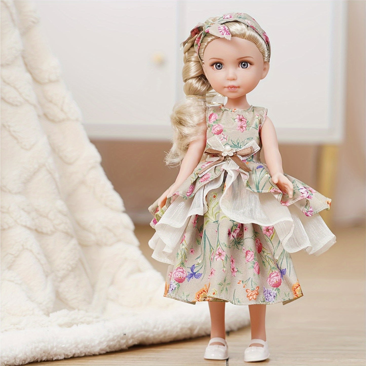 14" BJD doll with removable joints and fashion clothes, perfect gift for kids.