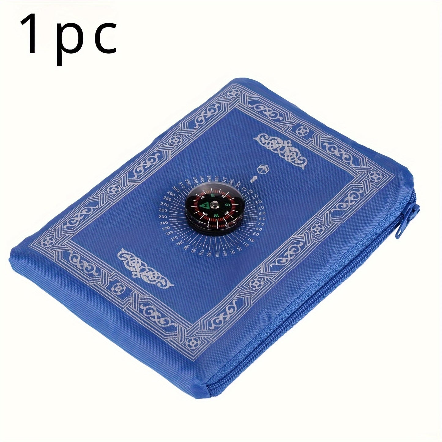 Muslims can now travel in comfort and style with this Travel Prayer Mat. Made from waterproof polyester, this portable worship blanket is perfect for use anywhere. It comes with a built-in compass for easy orientation during prayer, and is machine