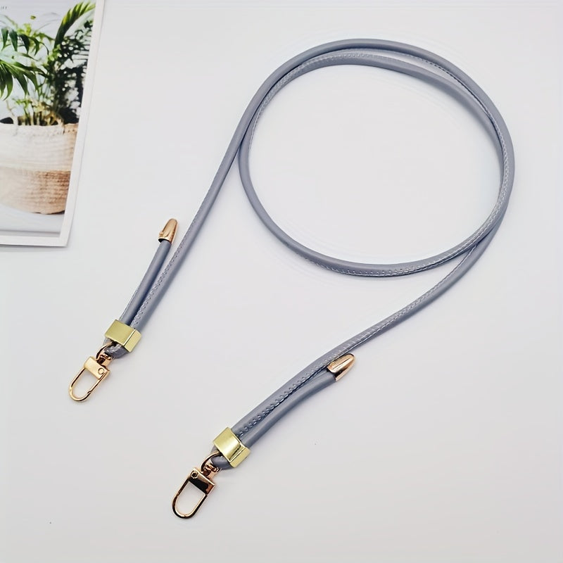 Stylish Faux Leather Shoulder Strap with Adjustable Length - Customize with Round Rope, Ideal for Handbags & Phone Cases