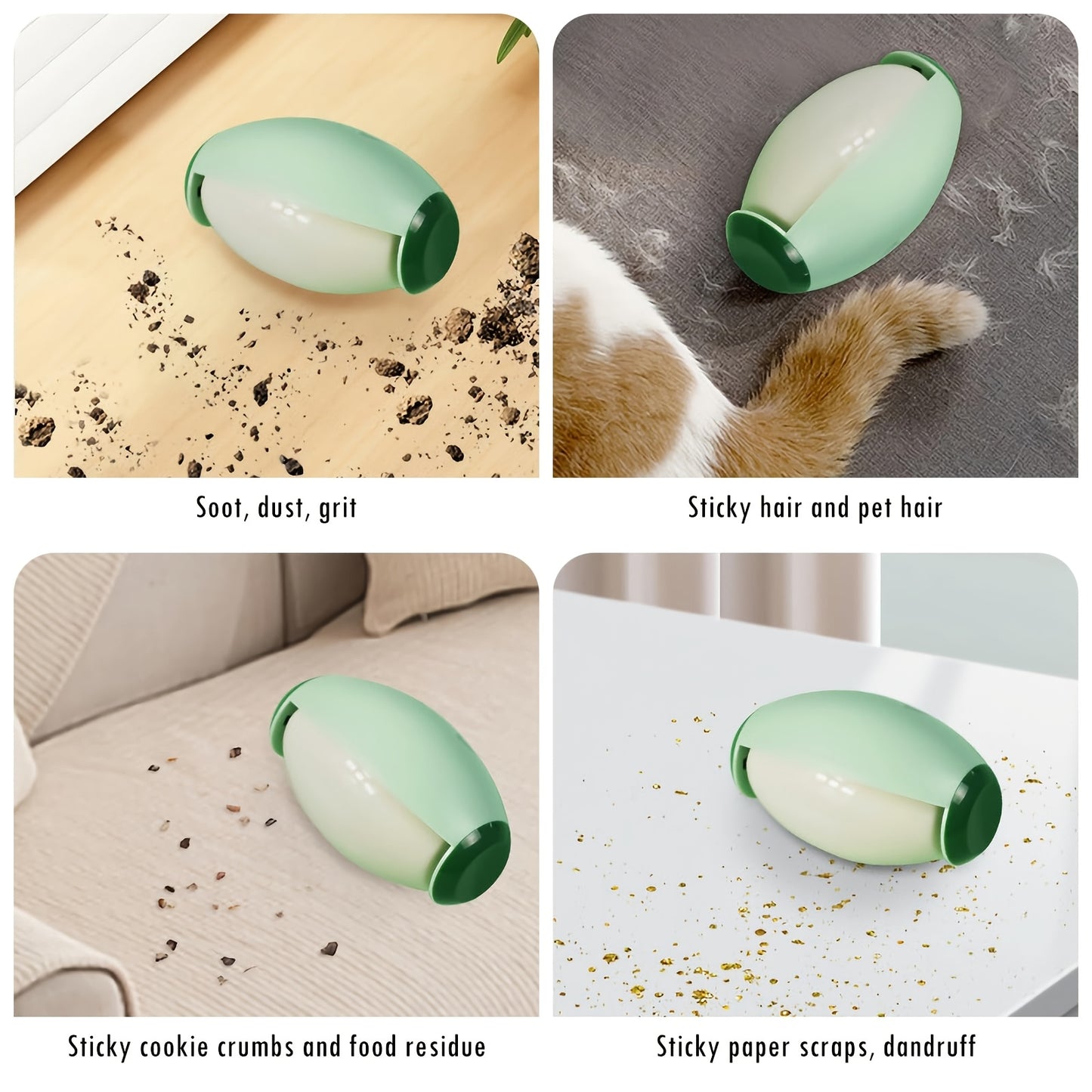 Durable manual lint roller removes pet hair and dust with reusable design, no batteries needed, for high-quality home cleaning.