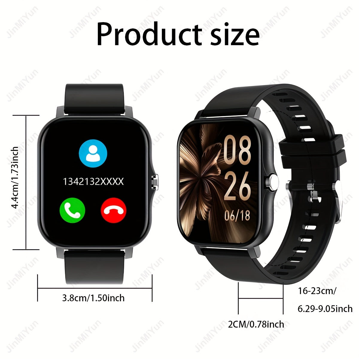 Get the 1.83 inch Full Screen Touch Sports Smartwatch for Men and Women with wireless call/message reminder and multiple sport modes. Answer/dial phone calls, take remote photos/play music