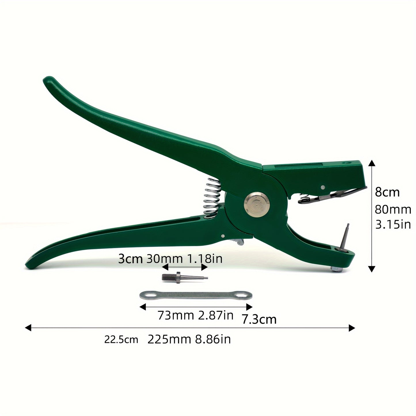 Livestock Ear Marking Pliers for various animals - Red Classic Model, 90 Degree Installation Tool.