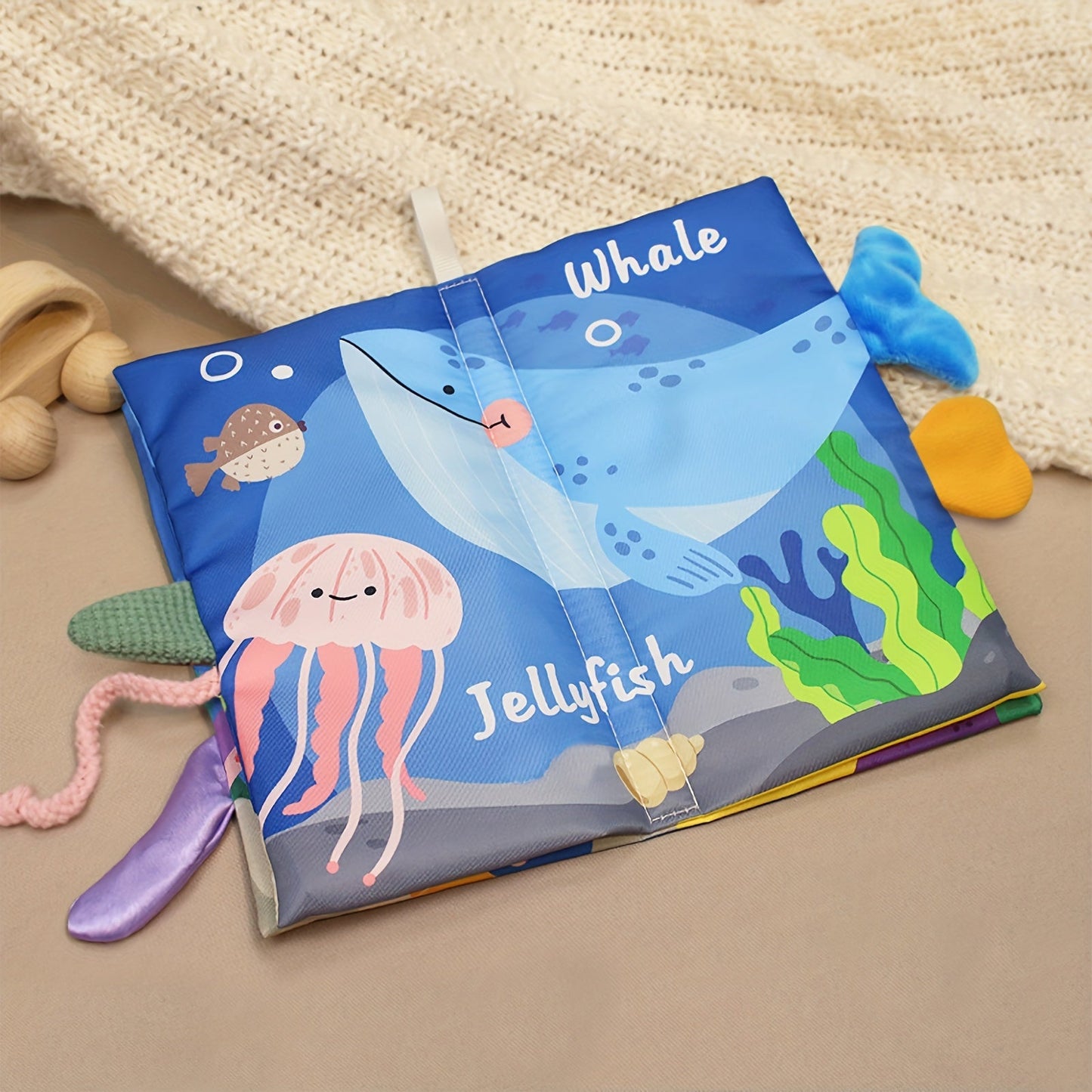 Engaging 3D Tail Cloth Book with Sound Paper BBi Device for Early Childhood Education, Perfect for Babies to Listen, Watch, Learn, and Engage in Cognitive Learning Activities.