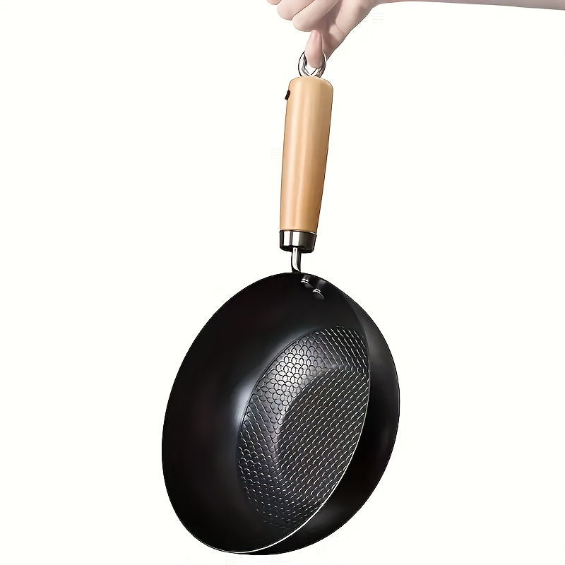 Multi-functional 23.88cm Non-Stick Cast Iron Skillet - Suitable for Gas & Induction Stoves, Great for Cooking for One Person