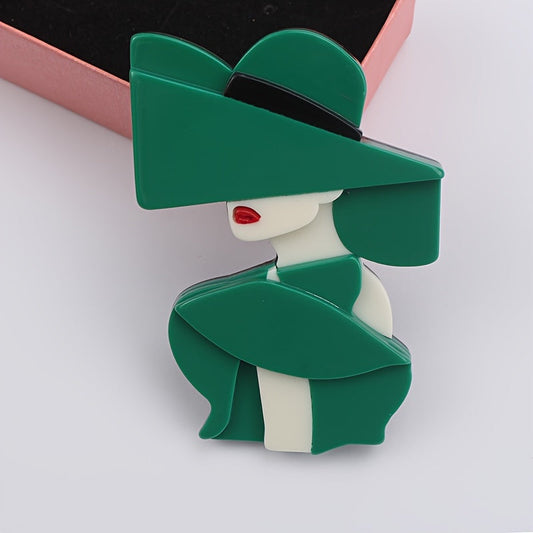 Beautiful and minimalist plant acrylic brooch in cartoon style, perfect for adding a touch of elegance to your outfit. This adorable fashion accessory is ideal for decorating female clothing.