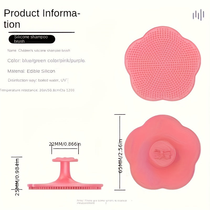 Набор из 2 щеток для купания и шампуня для детей - сделаны из мягкого силикона, обеспечивают нежный массаж кожи головы, легкая в чистке расческа для детей - доступны в розовом, фиолетовом, зеленом и синем цветах.
