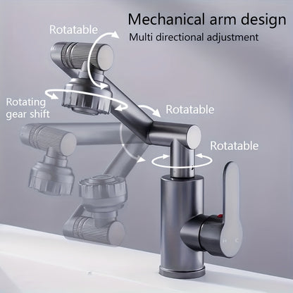 Single handle bathroom faucet with hot and cold water supply, single hole installation, Asian gauge G1/2 thread, corrosion-resistant plastic material, rust-proof, water-saving design.