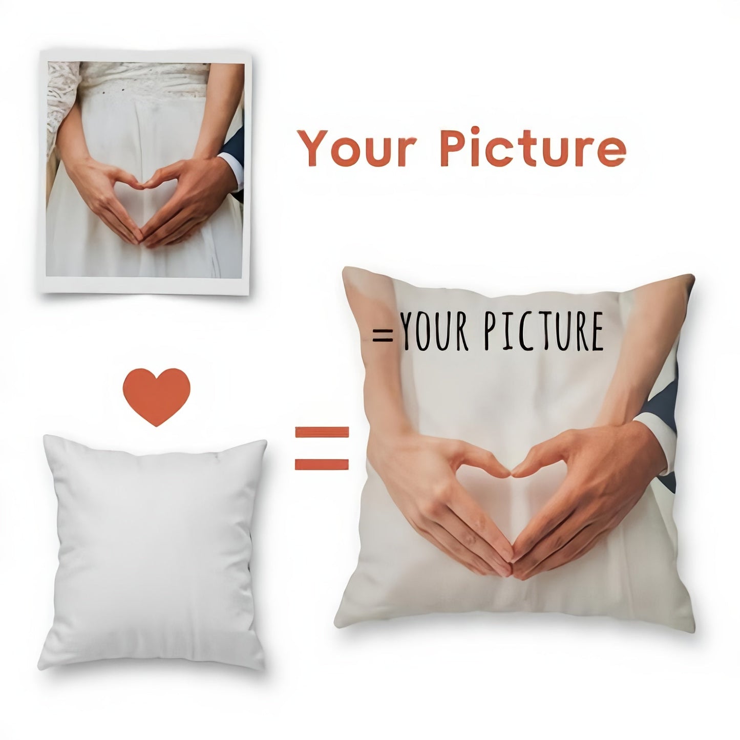 Get a personalized pillowcase featuring your favorite pictures and text, perfect for Valentine's Day, weddings, anniversaries, or as a special homemade holiday gift. This single-sided printed pillowcase measures 45.72 x 45.72 cm and does not include a