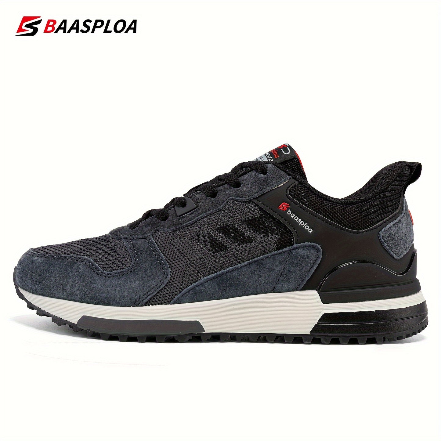 Baasploa Men's Vintage Sneakers for Outdoor Activities, Comfy and Non Slip