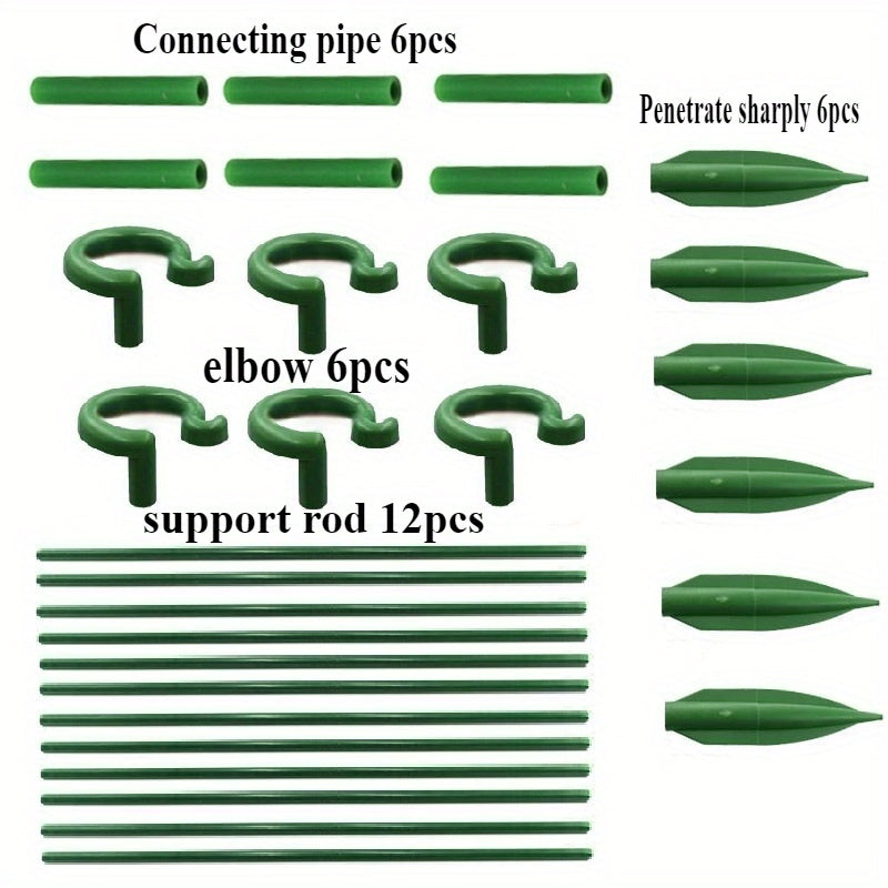 Set of 12 plant support rods for increasing height of frames for indoor and outdoor potted plants.