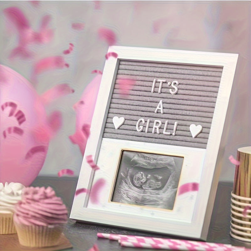 Adorable Wooden Photo Frame for Kids - Showcase your child's First Ultrasound and Special Memories, Ideal for Nursery Decoration