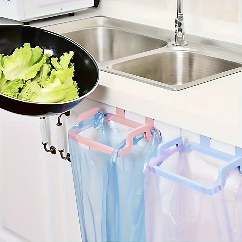 Durable Plastic Rack for Dorms, Bathrooms, and Small Kitchens - Convenient Organizer for Trash Bags, Towels, and Groceries - Fits Under Sink or Over Cabinet to Save Space