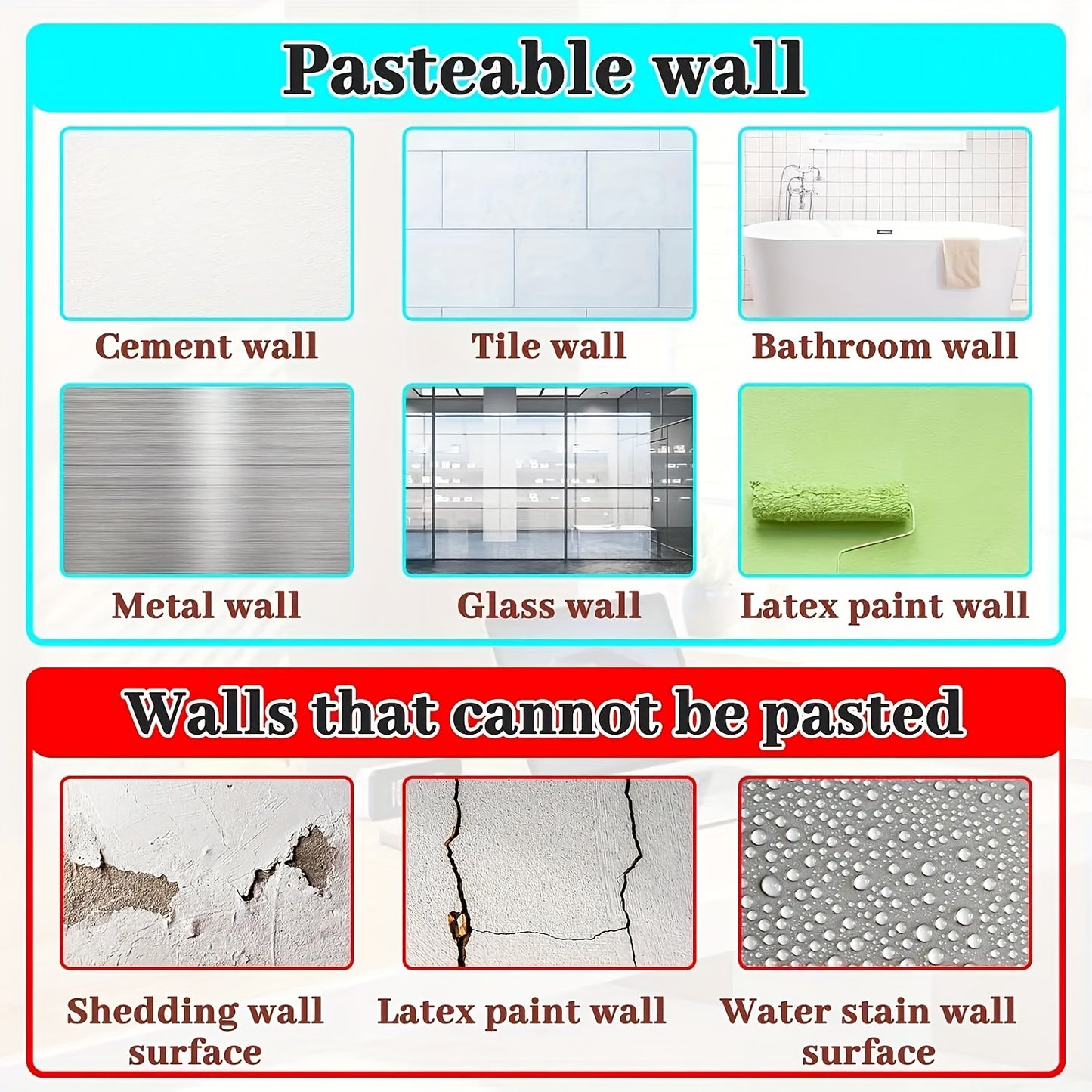 Reusable ultra-strong double sided adhesive tape for transparent wall stickers, water proof household product.