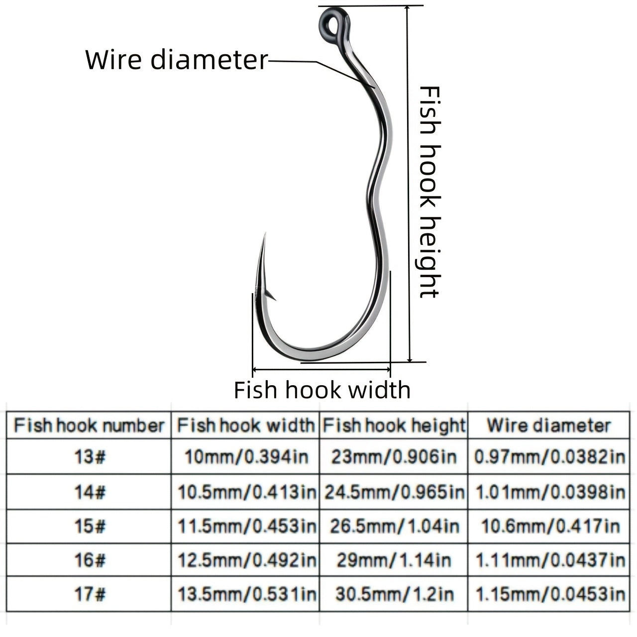 120pcs/box Circle Handle Automatic Flip Fish Hooks No. 13 No. 14 No. 15 No. 16 No. 17 with Large Genuine Tube, Reverse Stab, Anti-Running, and Barbs in Sea Fishing Hook Package.