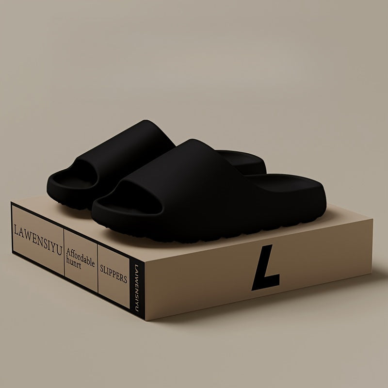 Men's fashion slides for indoor/outdoor use with non-slip soft soles.